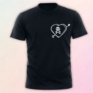Anti-Valentine’s Day, Skull Heart Tee, Unisex, Sizes 2T-5T